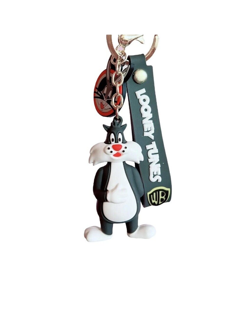 Silicone keychain with cartoon shapes with elegant appearance "Sylvester"