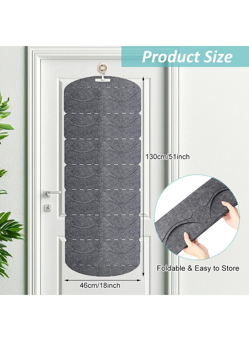 HASTHIP HASTHIP Baseball Cap Holder Door Back Panel Cap Holder Single Row and Double Row Hat Stand for Baseball Caps Foldable Cap Holder Wall for Storage and Display of Baseball Caps  - Image 2