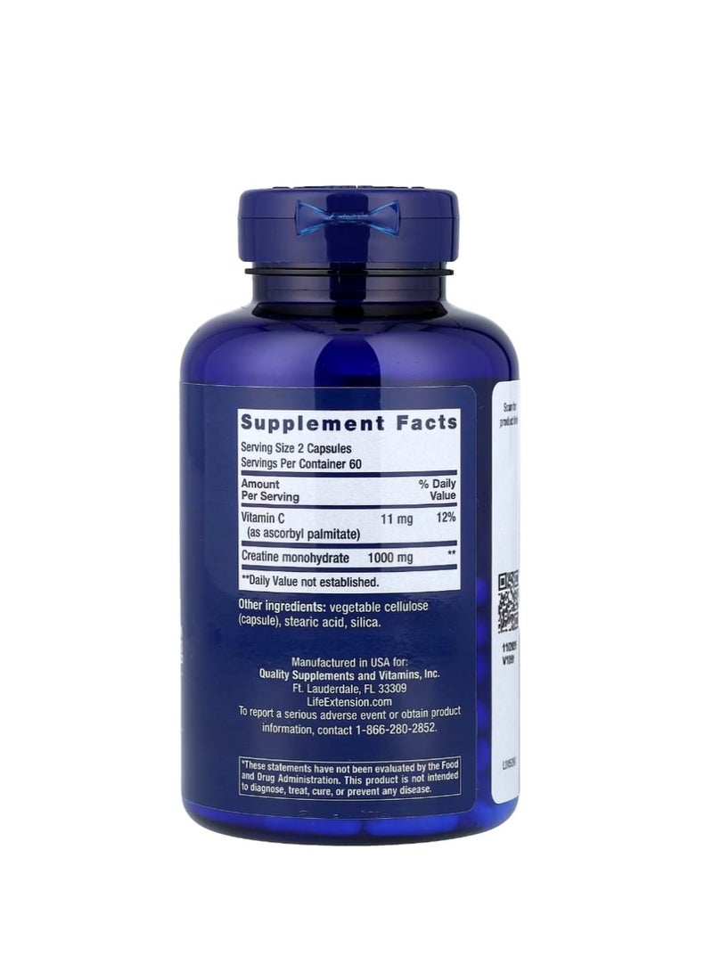Life Extension Creatine Capsules 120 Capsules - Image 2