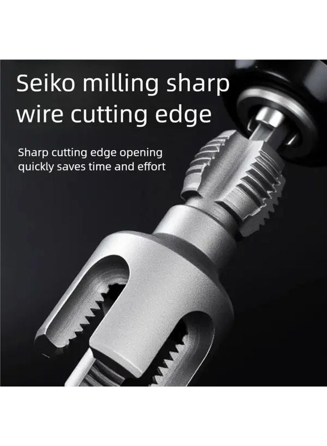 1pc 1 2 Dual Function Pipe Threading Cutter For PVC Plastic Pipes Electric Drill - Image 5