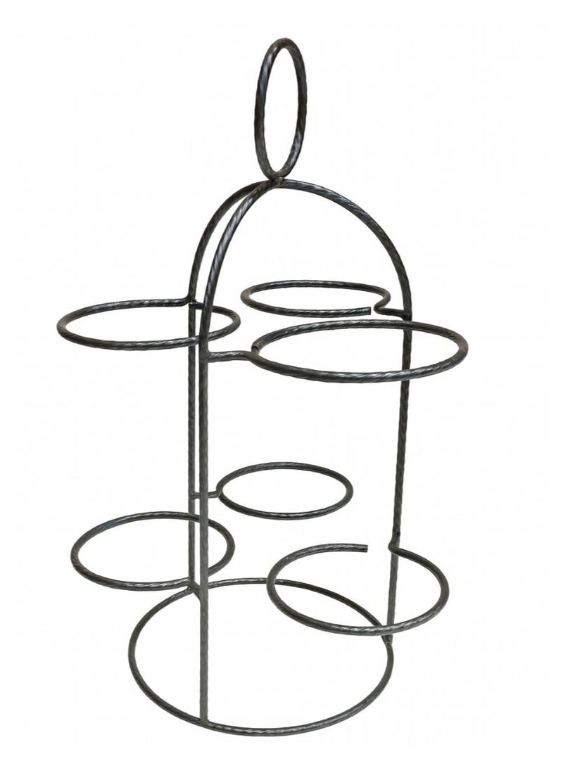 القناص شيالة مكسرات و حلاوة 6 خانة قزاز ثلجي بهيكل حديد اسود مطفي - Image 5