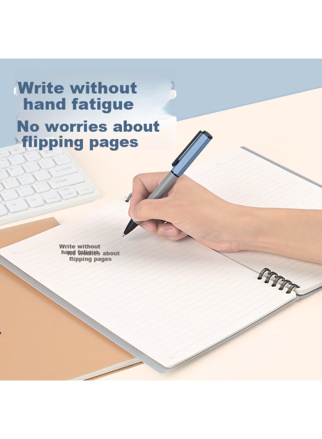 دفتر ملاحظات مزخرف A5/60 ورقة/10 ثقوب قابل للفصل مع غلاف بلاستيكي، يوميات، مخطط، دفتر دراسة، وردي ذهبي FZ33725