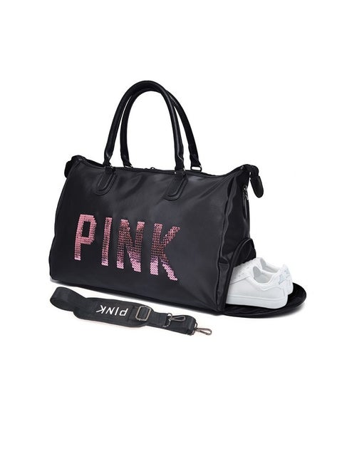Casual Style Large Capacity Travel Tote Black