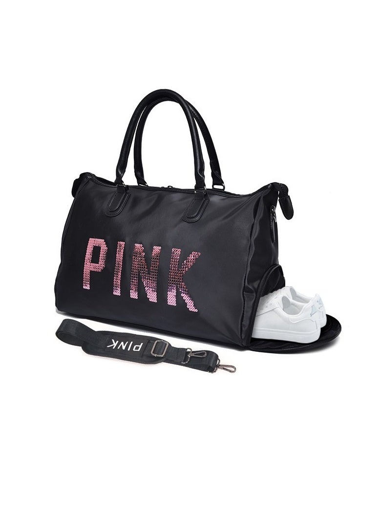 General Casual Style Large Capacity Travel Tote Black  - Image 1