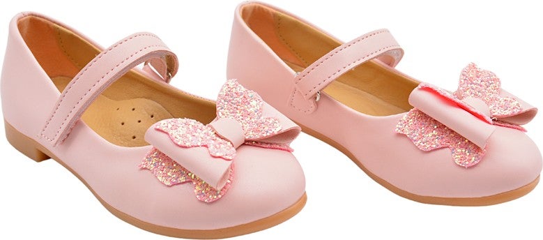 Kids A More Princesa Ribbon Detailed Girls Ballerina Shoes Powder Pink10  - Image 2