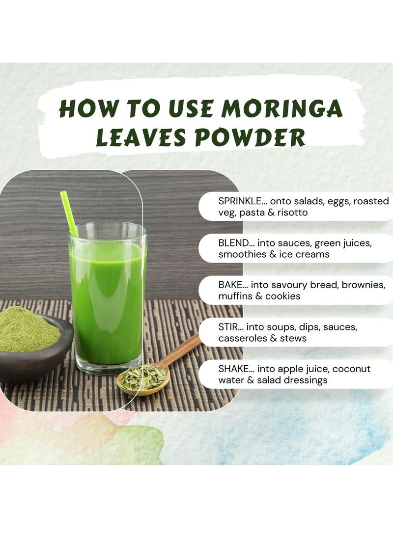 BLISS OF EARTH Bliss of Earth 3.5 oz Organic Moringa Leaves Powder For Weight Loss, Super Food Dietary Supplement 100gm  - Image 4