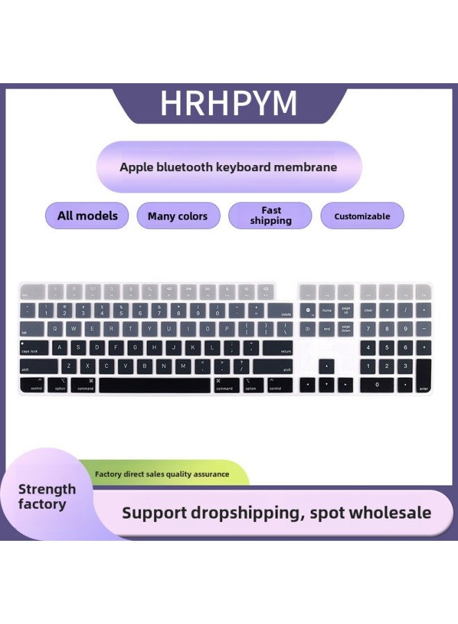 Suitable For Apple's Bluetooth Keyboard Film Magic Keyboard Silicone Keyboard Color Protective Film Wonderful Control-Color:Colorful-Dimensions:US 2021 Wonderful Control Short With Touch (A2449)  - Image 1