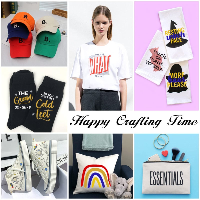 HTVRONT HTV Vinyl Rolls Heat Transfer Vinyl - 12" x 5ft Silver HTV Vinyl for Shirts, Iron on Vinyl for All Cutter Machine - Easy to Cut & Weed for Heat Vinyl Design (Silver) - Image 2