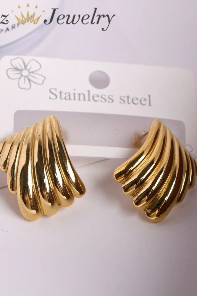 Vbranda Stainless Steel Pure Elegance Shell Earrings EA-13  - Image 2
