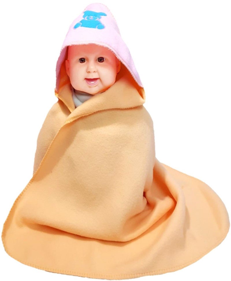 Brandonn BRANDONN Newborn 6 PCS A/C Hooded Baby Blanket/Baby Bed/Baby Bedding/Baby Wrapper Set(Pack of 6, Assorted) - Image 3