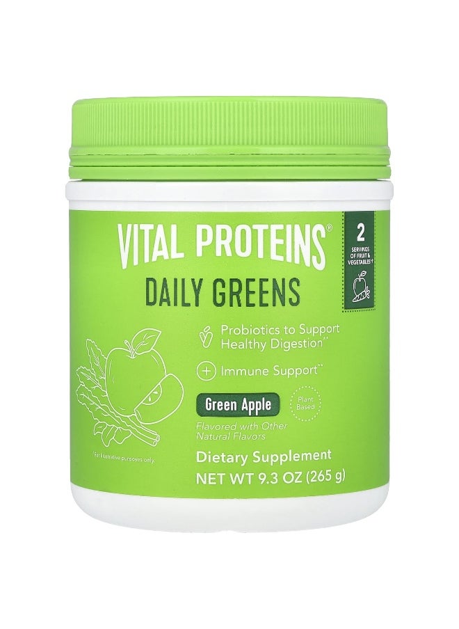 Vital Proteins Vital Proteins, Daily Greens, Green Apple, 9.3 oz (265 g)  - Image 1