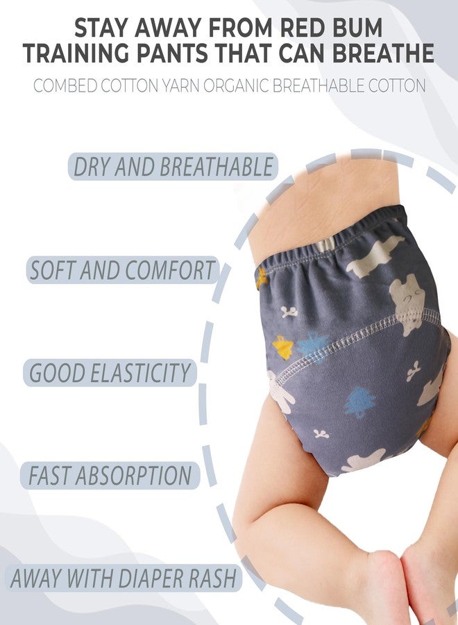 Bembika Baby Training Pant - Soft Cotton, Reusable, and Leak-Resistant Potty Training Pants for Kids Padded Underwear for Babies to Support a Smooth Diaper Free Transition (M Size For 12-18 Months Pack Of 2) - Image 2