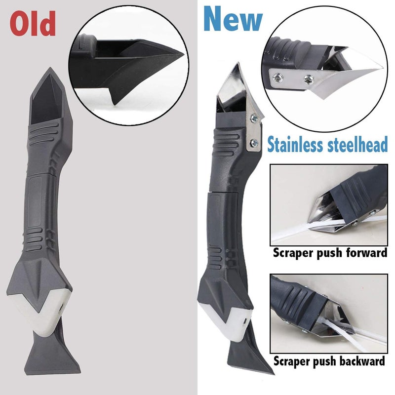 Zaptec 3 in 1 Silicone Sealant Grout Caulk Filling Finishing Smoothing Remover Cleaning Scraper Tool - Image 3