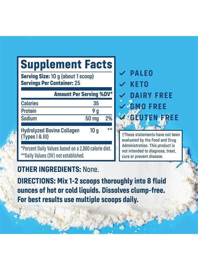 NativePath Collagen Peptides Protein - Hydrolyzed Type 1 & 3 Collagen Powder for Skin, Hair, Nails - 8.8 oz (25 Servings) - Image 3