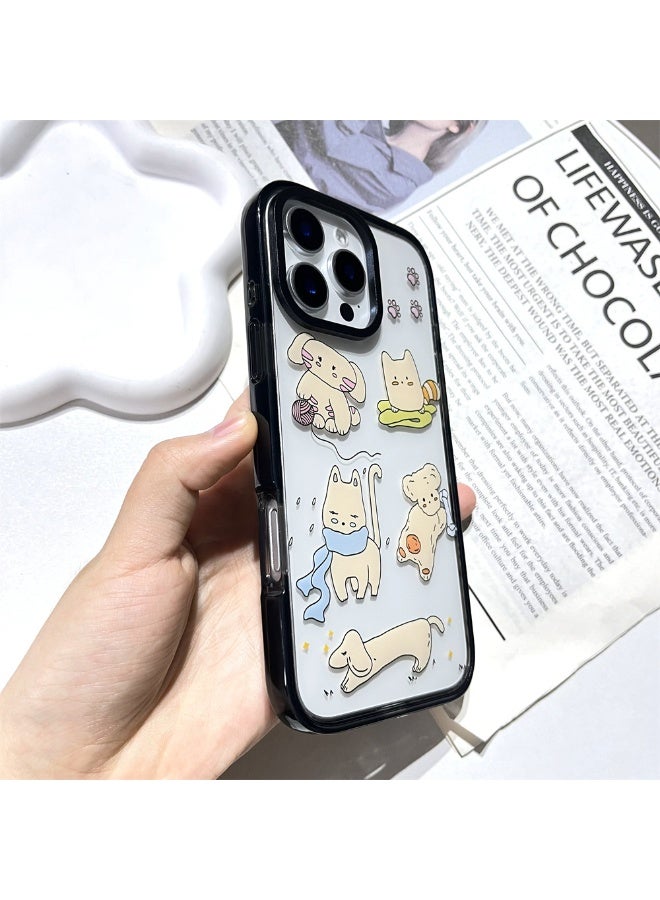 NIBEMINENT Cute Spring Kitten Protective TPU Case Cover For iPhone 16 Pro Clear - Image 2