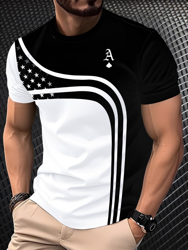 2025 Summer Popular 3D Printed T-Shirt Men'S Round Neck Casual Versatile Short-Sleeved Top - Image 5