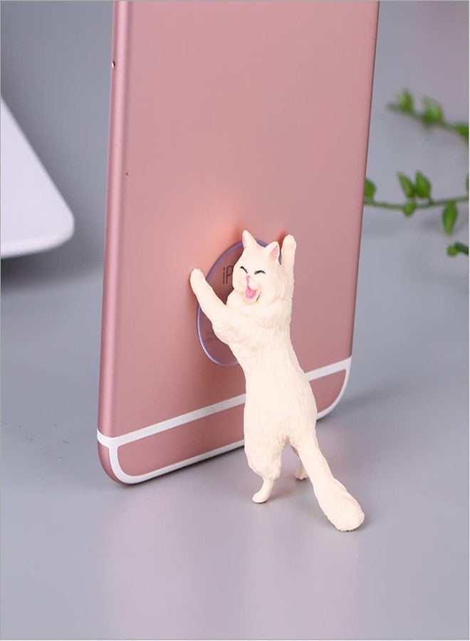 DOYIFUN 6pcs Different Cute Cat Phone Stand,Cats Smart Phone Sucker Holder,Cute Resin Cell Phone Holder, Cat Sucker Tablet Office Decor Home Ornament Gift - Image 5