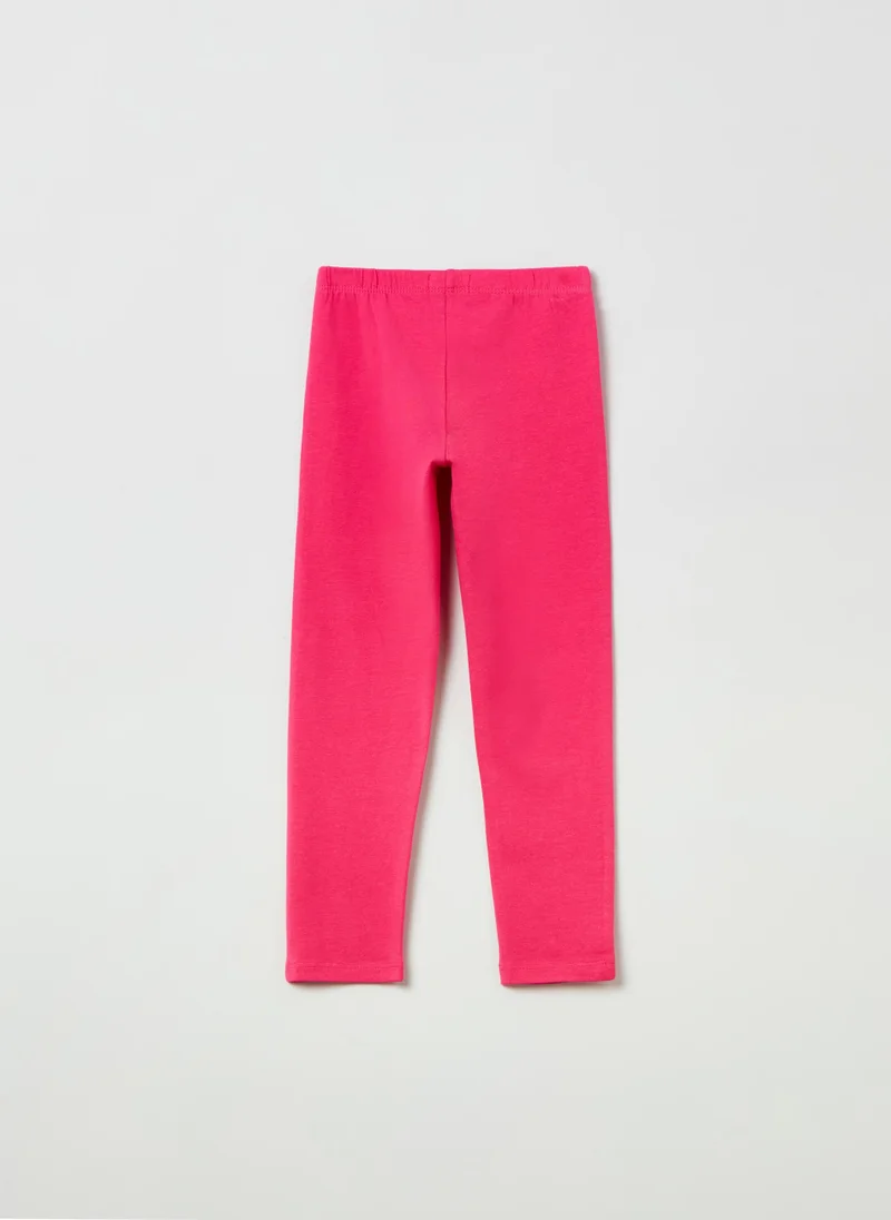 او في اس OVS Stretch Cotton Leggings With Diamantés