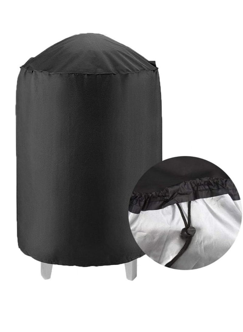 Meetion Waterproof BBQ Grill Barbeque Cover, Outdoor Rain Anti Dust Protector for Gas Charcoal Electric Barbecue,black,30x36inch  - Image 2