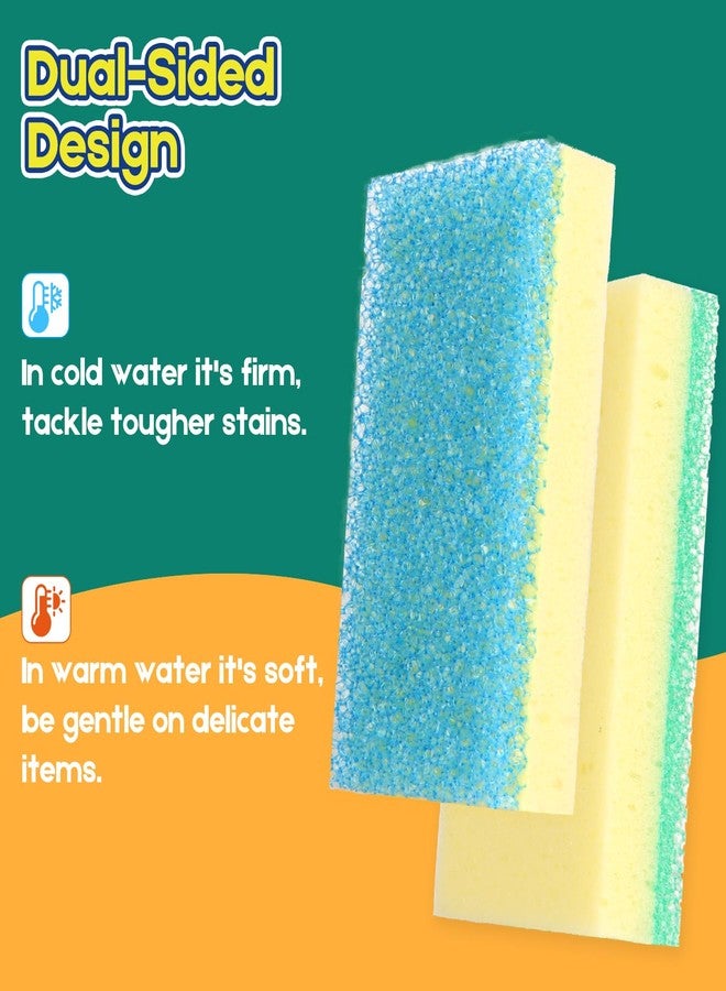 LAUNDRYLUX Scrub Sponge, 8 Pack Dual-Sided Temperature-Responsive Sponge and Scrubber - Scratch-Free - Multipurpose Dish Sponges for Kitchens, Bathrooms, and Outdoor Use - Image 4