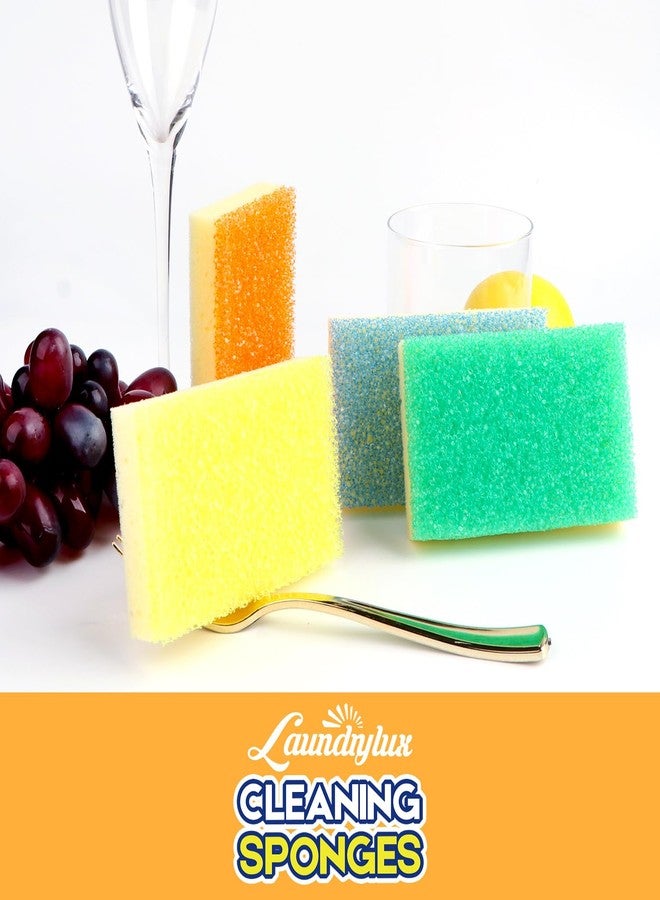 LAUNDRYLUX Scrub Sponge, 8 Pack Dual-Sided Temperature-Responsive Sponge and Scrubber - Scratch-Free - Multipurpose Dish Sponges for Kitchens, Bathrooms, and Outdoor Use - Image 2
