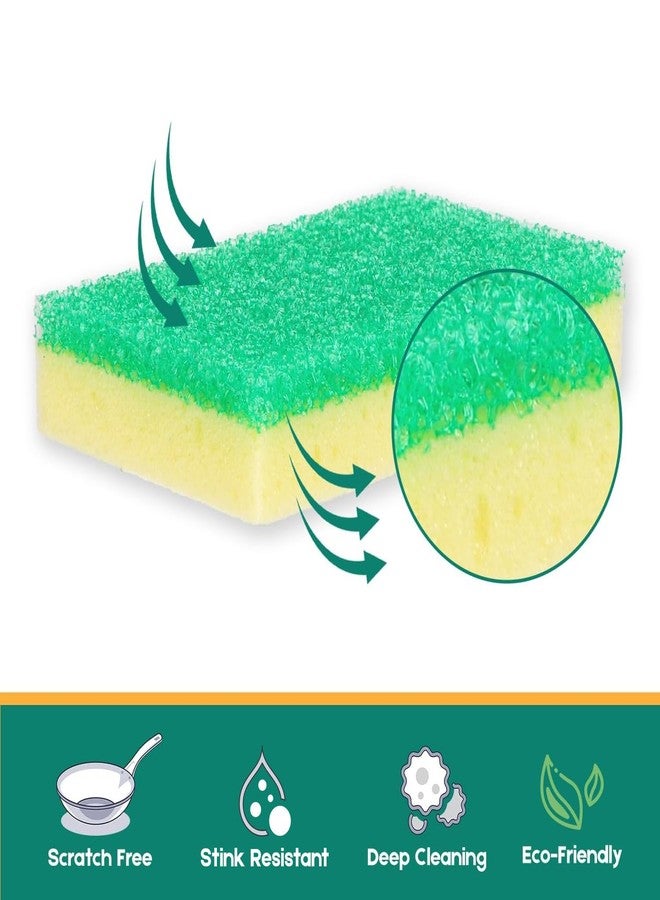 LAUNDRYLUX Scrub Sponge, 8 Pack Dual-Sided Temperature-Responsive Sponge and Scrubber - Scratch-Free - Multipurpose Dish Sponges for Kitchens, Bathrooms, and Outdoor Use - Image 3