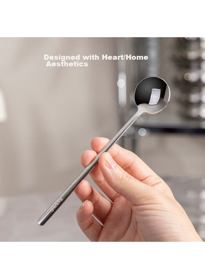 Semi-material life Banwu Shenghuo 304 Stainless Steel Mixing Spoon, Coffee Spoon, Small Soup Spoon, Dessert Spoon, Ice Cream Spoon, Seasoning Spoon, Small Salt Spoon  - Image 4