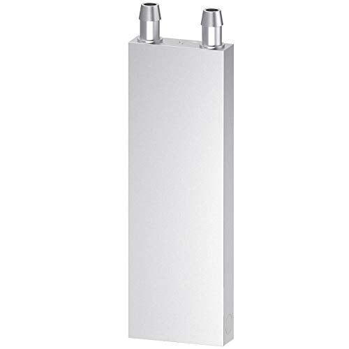 DIYhz Aluminum Water Cooling Block, Liquid Water Cooler Heat Sink System for PC Computer CPU Graphics Radiator Heatsink Endothermic Head Silver(40mm x 120mm x 12mm) - Image 1
