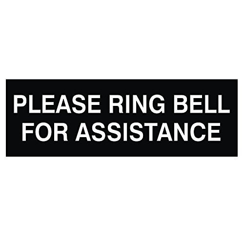 All Quality Please Ring Bell for Assistance Sign - Black - Small - Image 5