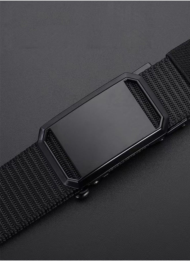 Generic Men's Braided Belt - Smooth Automatic Buckle, Lightweight Nylon Braided Belt, Adjustable and Durable, Adjustable Trim  - Image 5