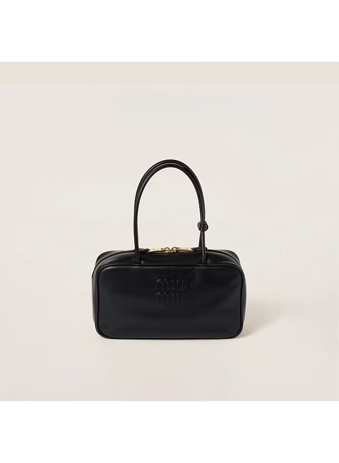 MIU Women's Beau Leather Tote Shoulder Bag Black  - Image 1
