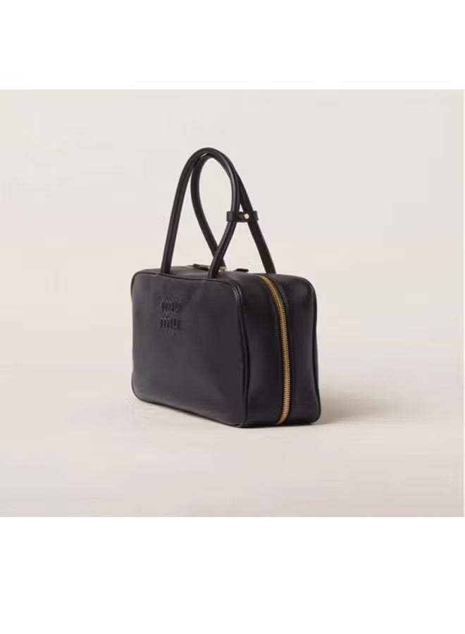 MIU Women's Beau Leather Tote Shoulder Bag Black  - Image 2