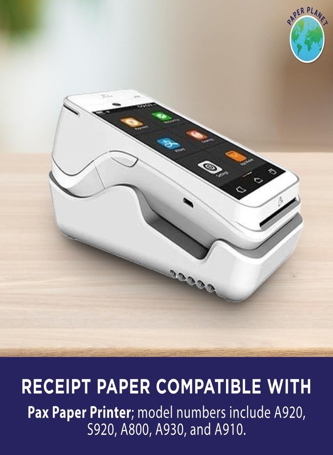 ورق إيصالات حراري لطابعات Pax Terminal من Paper Planet | 30 لفة | متوافق مع A920 وS920 وA800 وA930 وA910 - Image 3