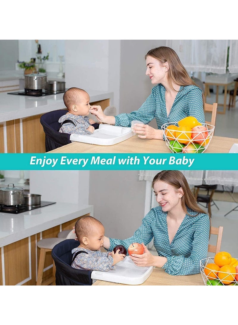 Gonice Gonice Baby High Chair, Hook On High Chair, Foldable Fast Feeding Seat with Storage Bag, Baby Dining Chair, Portable booster seat, Clip On and Fast Table Chair with Removable Seat for Home and Travel - Image 2