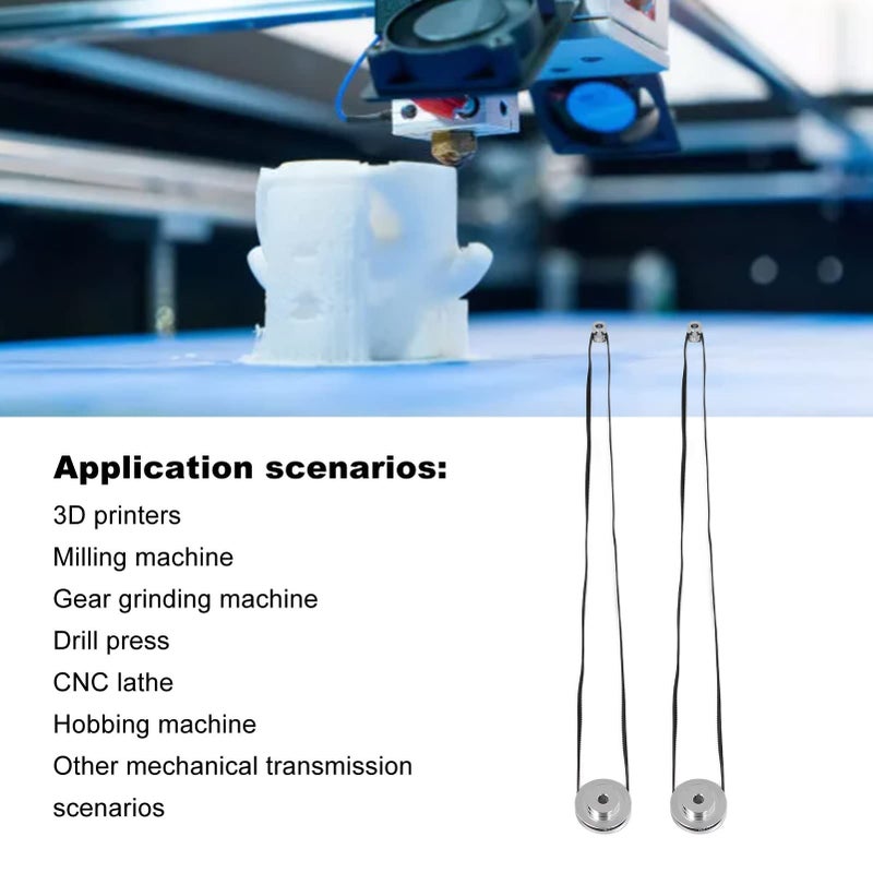 2Pcs 3D Printer Timing Pulley Set 60 and 20 Teeth Aluminium Alloy with Belt 8mm Bore - Image 5