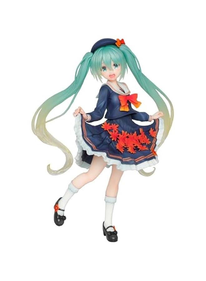 Miku Figure Anime Girl Figure Autumn Dress Maple Leaves PVC Toy Doll Action Figures Desktop Ornaments Decoration  - Image 1