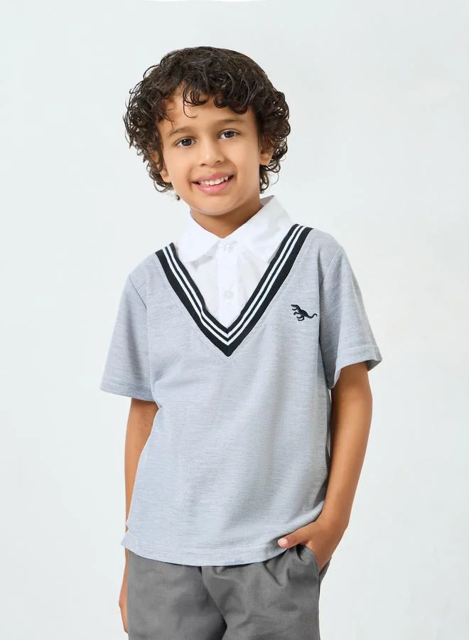 Styli Boys Polo T-Shirt with Collar