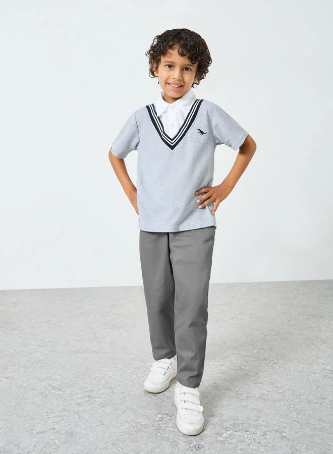 Styli Boys Polo T-Shirt with Collar