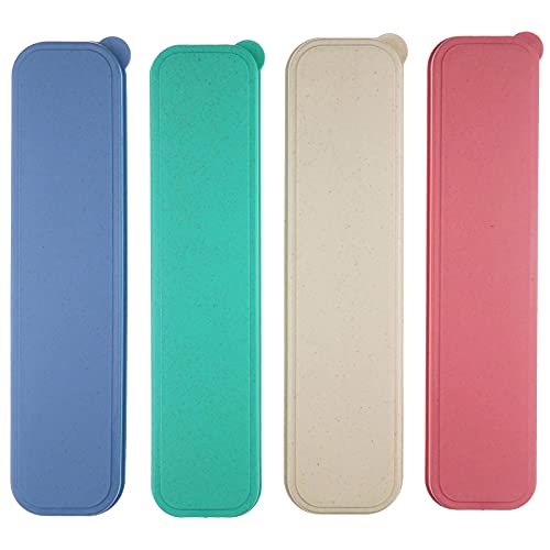 Zelerdo 4 Pack Portable Travel Tableware Storage Box Case for Cutlery Kit (4 Colors) - Image 1