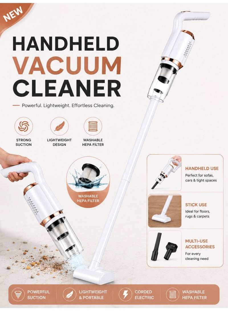 UV Enterprises 120W Handheld Vacuum Cleaner, 2-in-1 Cordless Wireless Vacuum Cleaner, Portable Stick Vacuum with Powerful Suction for Pet Hair, Hard Floors, Carpets, Home, Office & Car Cleaning - Image 1