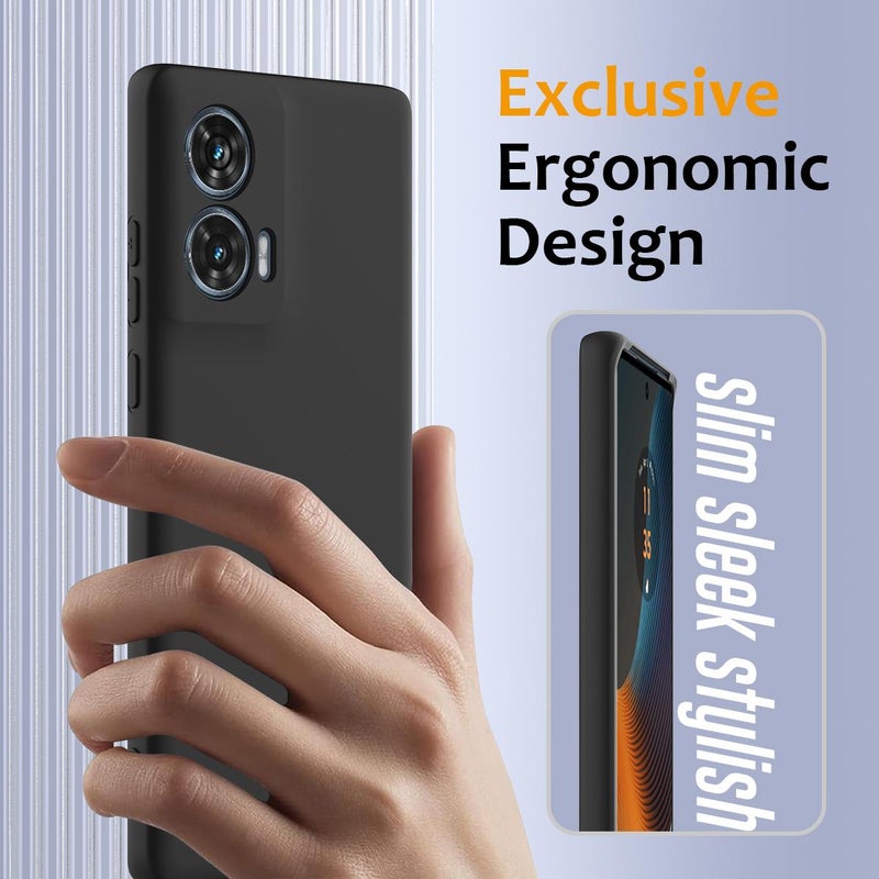 HuHa Case Cover For Motorola Edge 50 Fusion Shockproof Silicone Magsafe Phone Case(Black) - Image 4