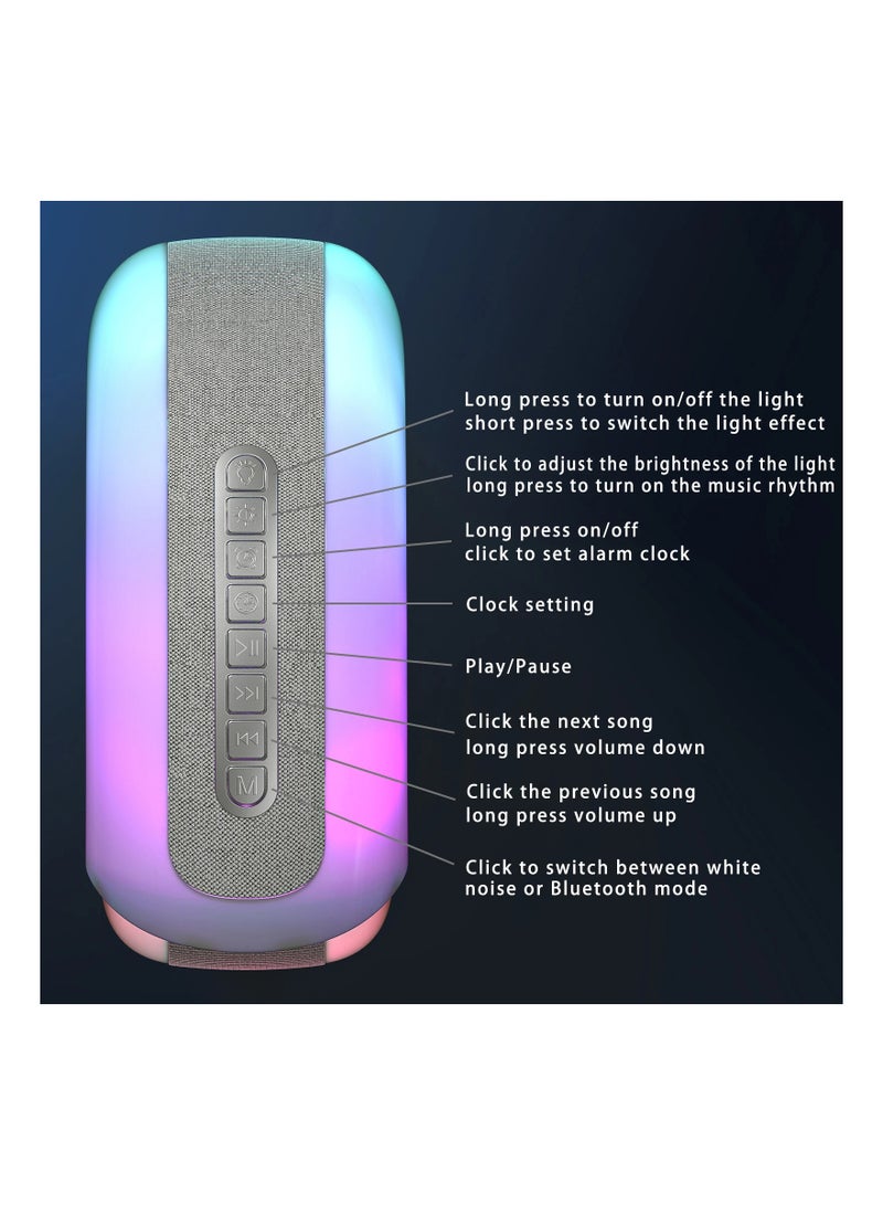 Conch Smart RGB Atmosphere Light Bluetooth Speaker Alarm Clock Wake-up Lamp White Noise Machine For Sleeping Baby - Image 4