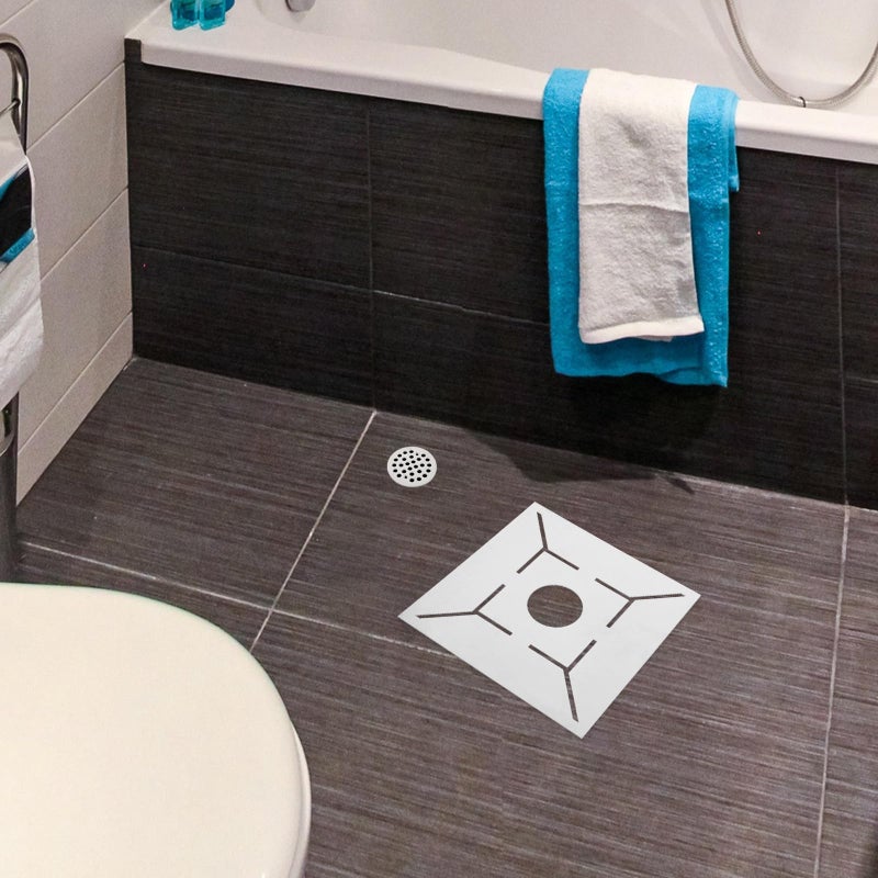 Stainless Steel Floor Drain Ruler For Precise Bathroom Tile Measurement And Cutting Tool - Image 3