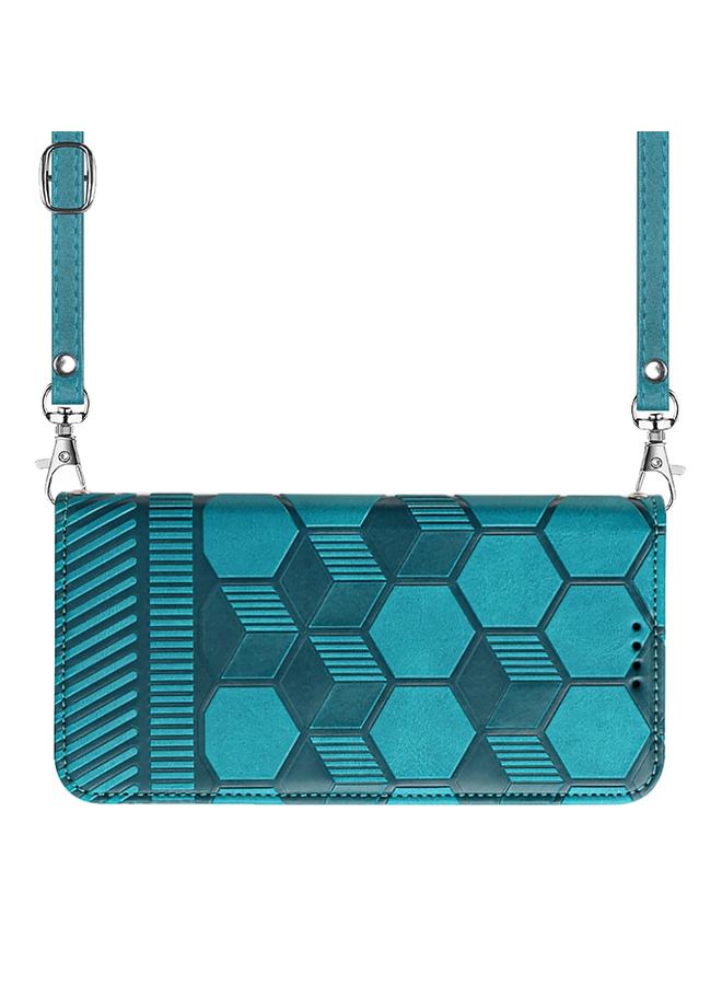 S-TOP Case For Samsung Galaxy A03 166mm Crossbody Football Texture Magnetic PU Phone Case - Image 4