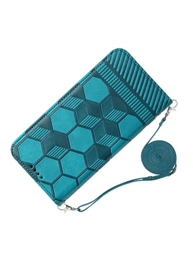 S-TOP Case For Samsung Galaxy A03 166mm Crossbody Football Texture Magnetic PU Phone Case - Image 3