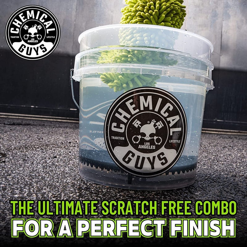 Chemical Guys Heavy Duty Detailing Bucket with Logo - 4.5 Gallon Semi Transparent Car Wash Bucket for Car Soap, Mitts, Grit Guards & Accessories, Durable Construction, Trucks & SUVs - Image 2