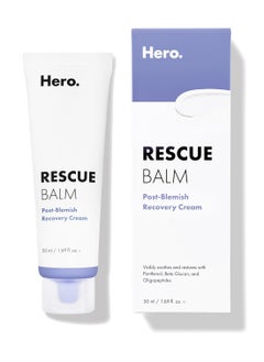 Hero Hero Cosmetics Rescue Balm Post-Blemish Recovery Cream - Intensive Nourishing and Calming for Dry, Red-Looking Skin After a Blemish - Dermatologist Tested (50 ml, 1.69 fl. oz) 