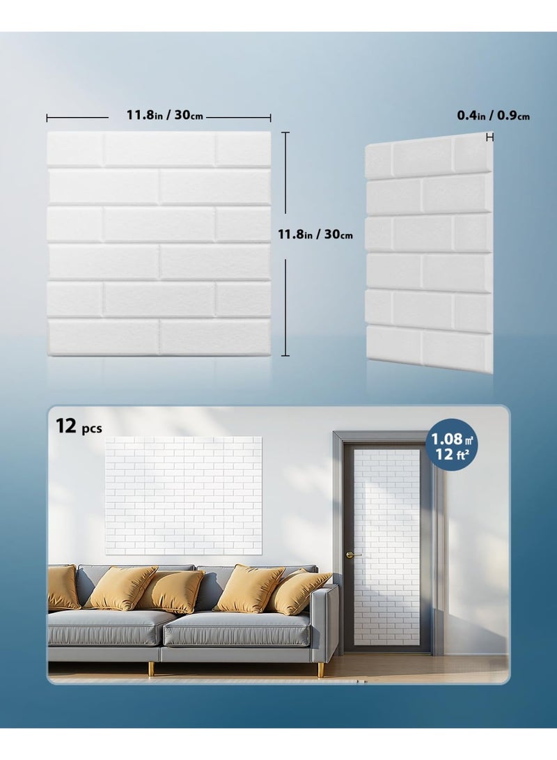 XiuWoo Soundproof Wall Panels,Soundproof Panels for Wall, 12 Pack High Density Acoustic Panel Sound Absorbing Self-Adhesive, Acoustic Wall Panels for Door Ceiling, 30*30cm White - Image 5