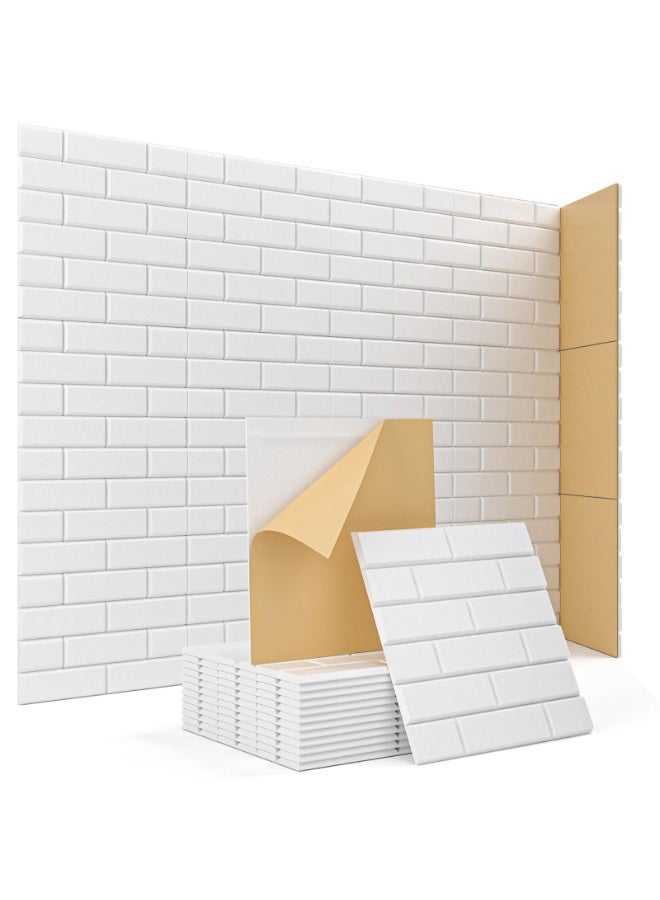 XiuWoo Soundproof Wall Panels,Soundproof Panels for Wall, 12 Pack High Density Acoustic Panel Sound Absorbing Self-Adhesive, Acoustic Wall Panels for Door Ceiling, 30*30cm White - Image 1
