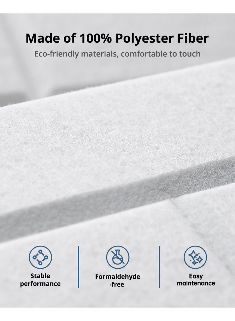 XiuWoo Soundproof Wall Panels,Soundproof Panels for Wall, 12 Pack High Density Acoustic Panel Sound Absorbing Self-Adhesive, Acoustic Wall Panels for Door Ceiling, 30*30cm White - Image 3